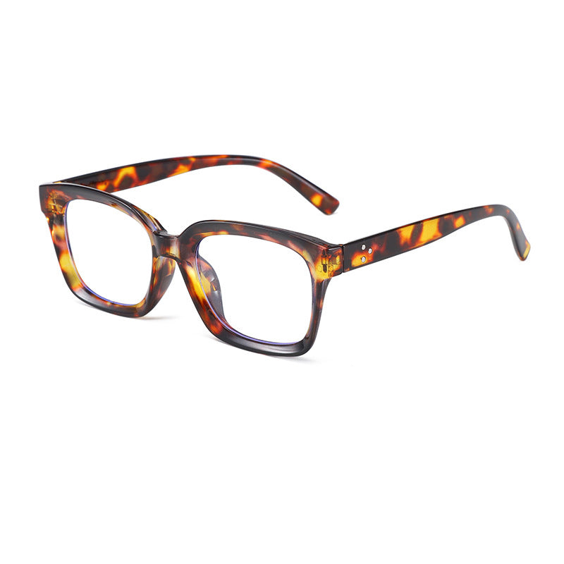 Quadratische Retro-Brille ohne Sehstärke