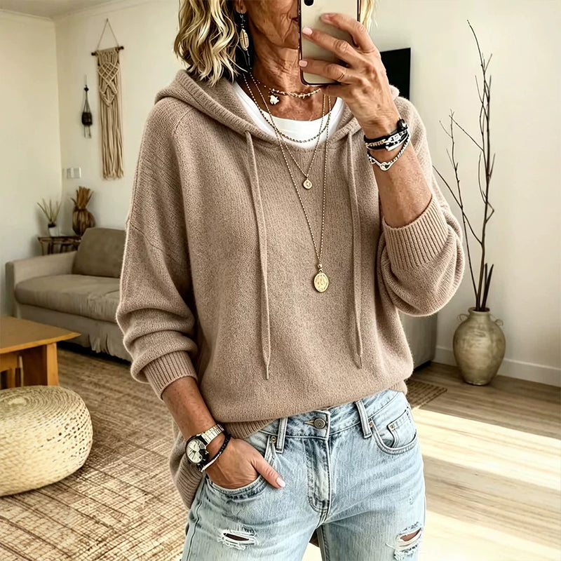 📢🎉🛍️✨Legerer Damen-Kapuzenpullover mit Kordelzug