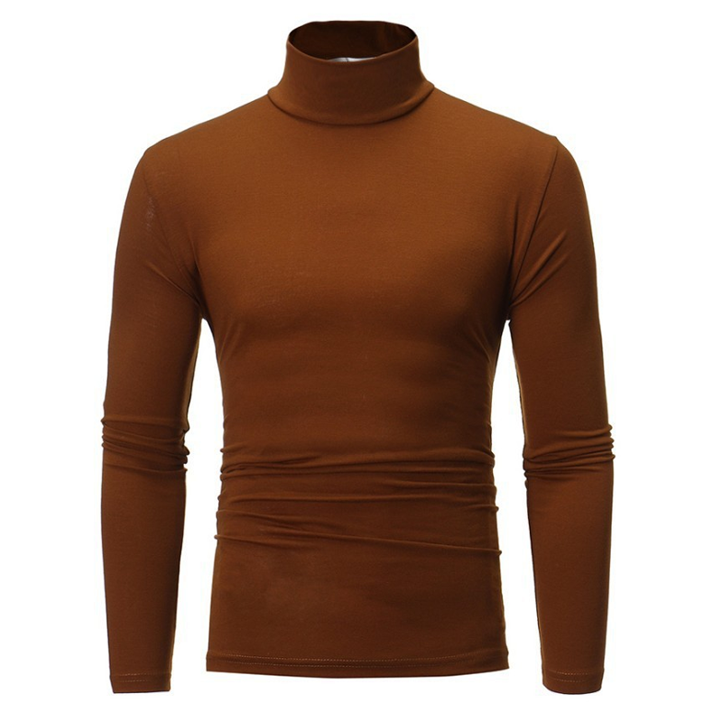 Herren-Langarmshirt mit Stehkragen – Slim Fit