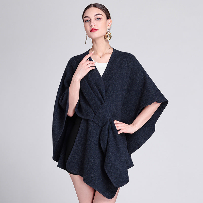 Women's Elegant Faux Wool Wrap Shawl