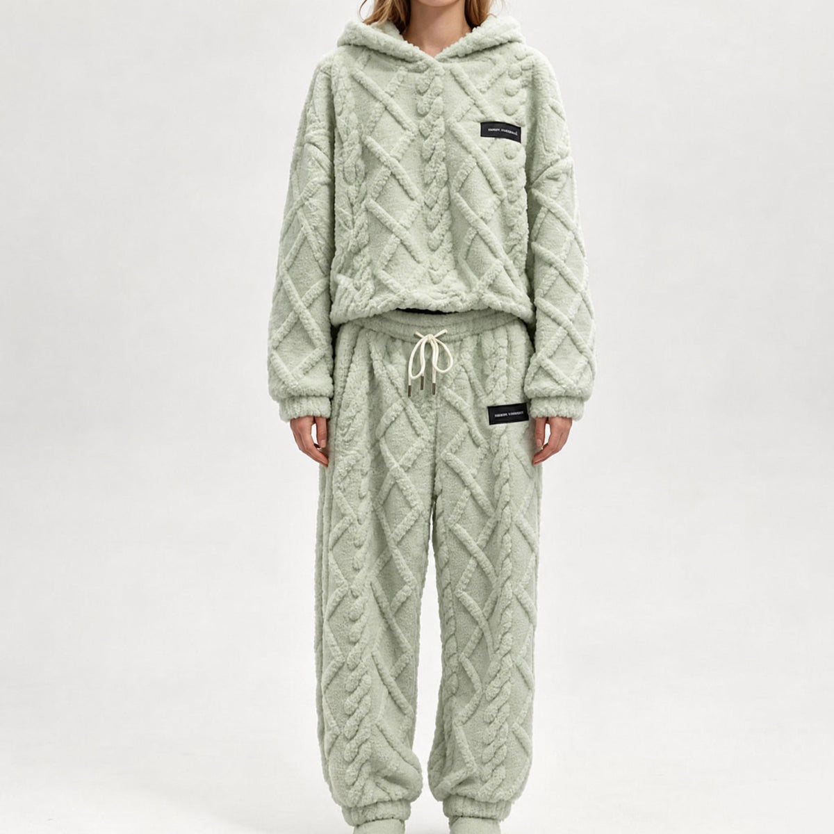 Damen Thermo-Fleece-Set mit 3D-Struktur – 2-teilig