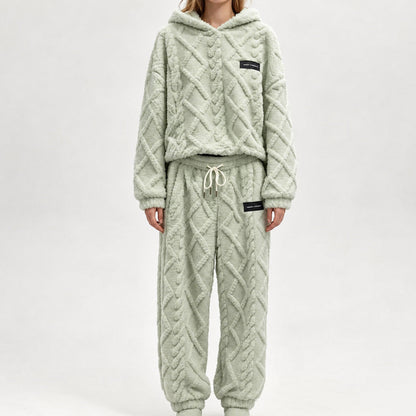 Damen Thermo-Fleece-Set mit 3D-Struktur – 2-teilig