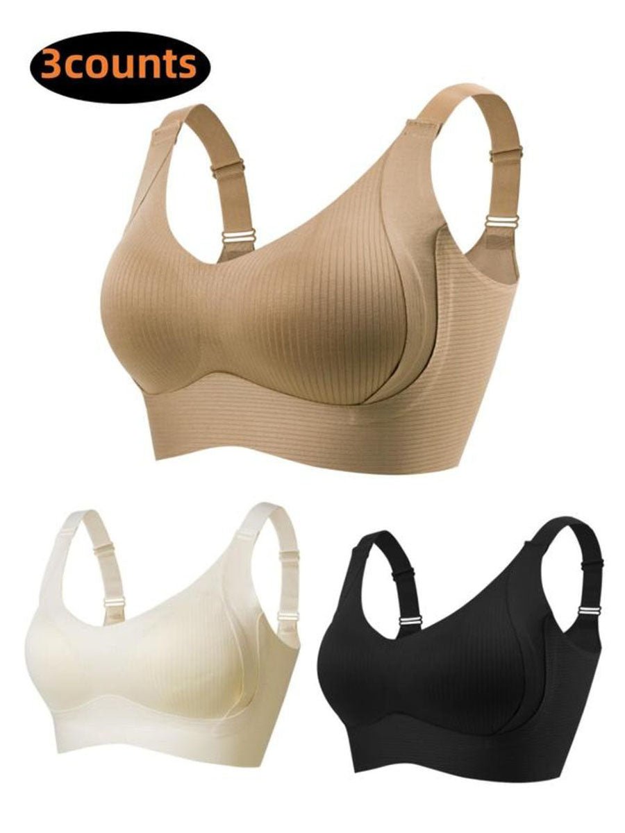 🔥 50% Rabatt für begrenzte Zeit💕Gerippter Push-up-BH für Frauen, verstellbar, kabellos