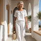 👚 50% OFF NOW! ⏳ Women's Drawstring Top & Pants 2-Piece Set – Relaxed fit & comfortable – Perfect for lounging or everyday style – soft and breathable 🌸👖