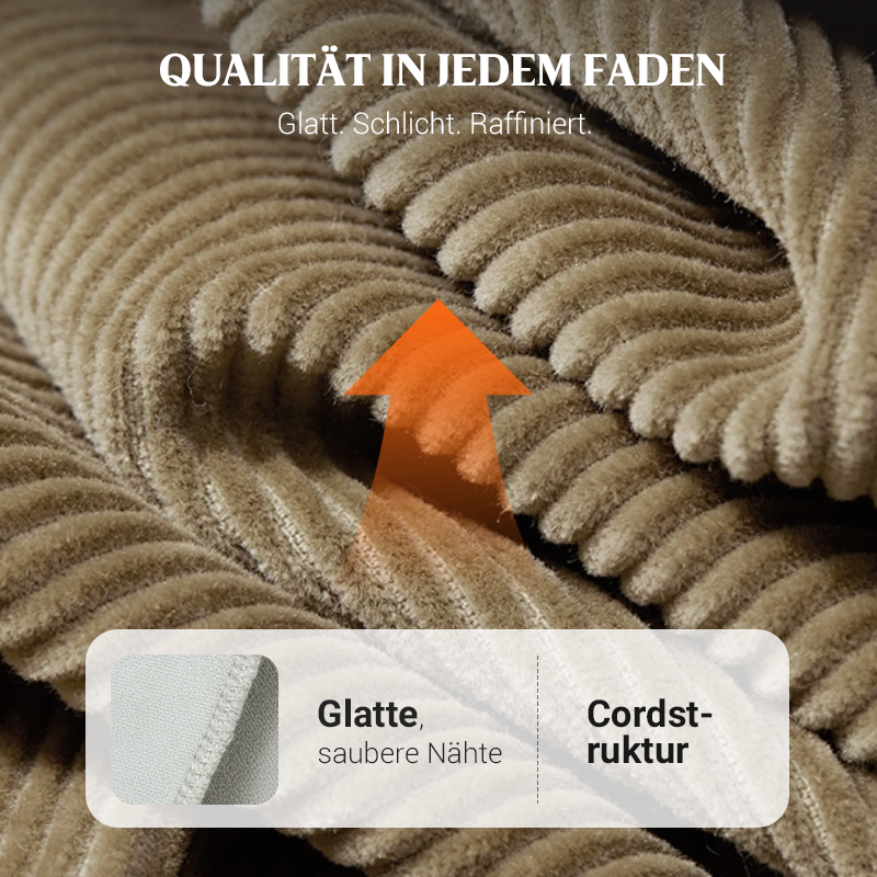 Gefütterte Damenhose in Cordoptik mit hohem Bund