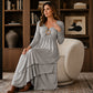 Bestseller🏆👗 Midi šaty ve stylu „layer-on-layer“ s detailem ve tvaru srdce – lichotivý střih do A a vzdušná látka, ideální na cestování nebo slavnostní příležitosti