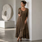 Bestseller🏆👗 Midi šaty ve stylu „layer-on-layer“ s detailem ve tvaru srdce – lichotivý střih do A a vzdušná látka, ideální na cestování nebo slavnostní příležitosti