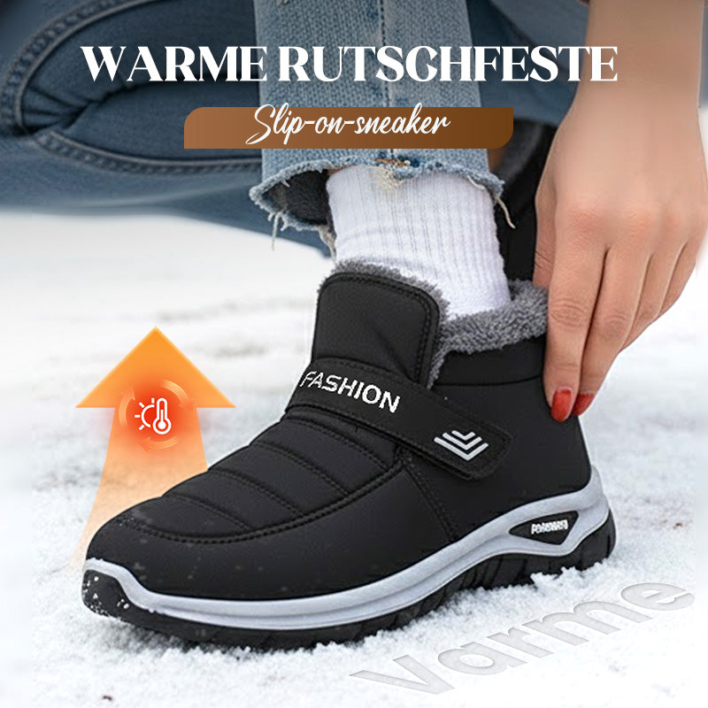 Gefütterte Winter-Sneaker mit Klettverschluss