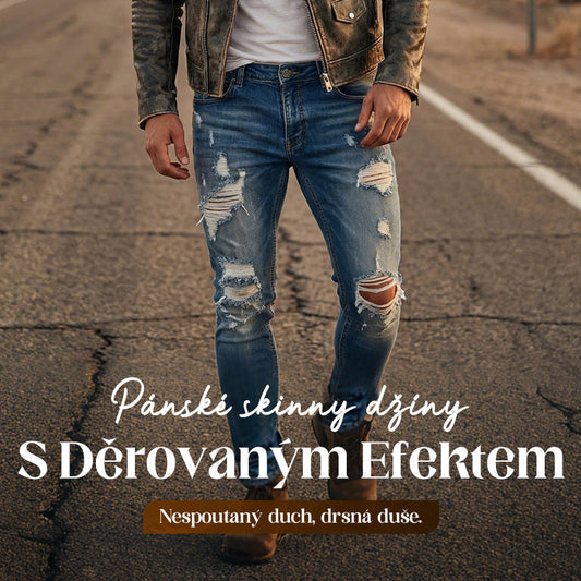 🔥🎁Nová 42% SLEVA🔥Pánské skinny džíny – moderní streetwear
