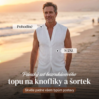 ☀️ Dvoudílná souprava s bezrukávovým svetrem – letní, svěží a univerzální🩳