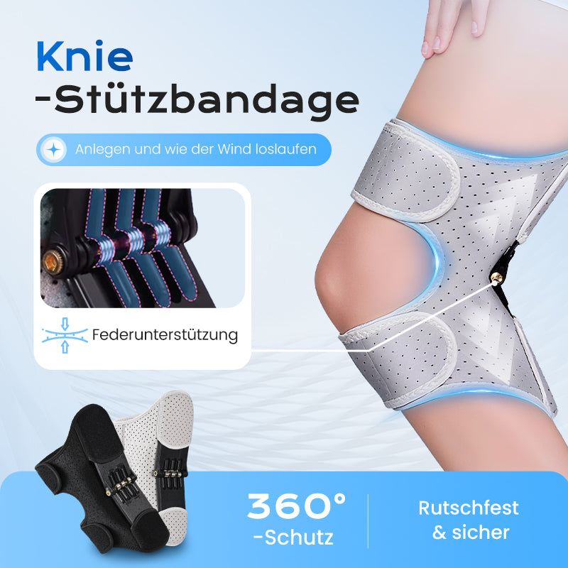Verstellbare Kniebandage mit Klettverschluss und Federn