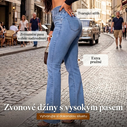 👖Stretch džíny s vysokým pasem