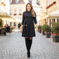 💝Novoroční akce 60% sleva💝Elegantní šaty s dlouhými rukávy a řaseným panelem