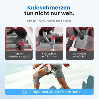 Verstellbare Kniebandage mit Klettverschluss und Federn