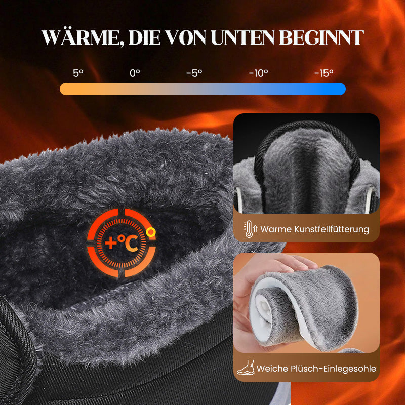 Gefütterte Winter-Sneaker mit Klettverschluss