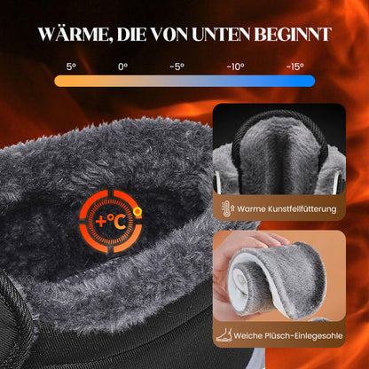 Gefütterte Winter-Sneaker mit Klettverschluss