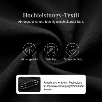 Damen-High-Waist-Stretchhose mit Reißverschlusstaschen in 7/8-Länge