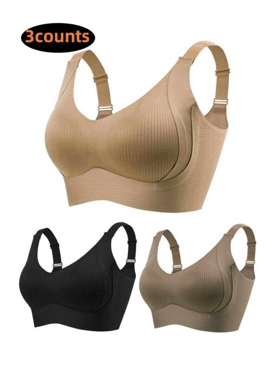 🔥 50% Rabatt für begrenzte Zeit💕Gerippter Push-up-BH für Frauen, verstellbar, kabellos
