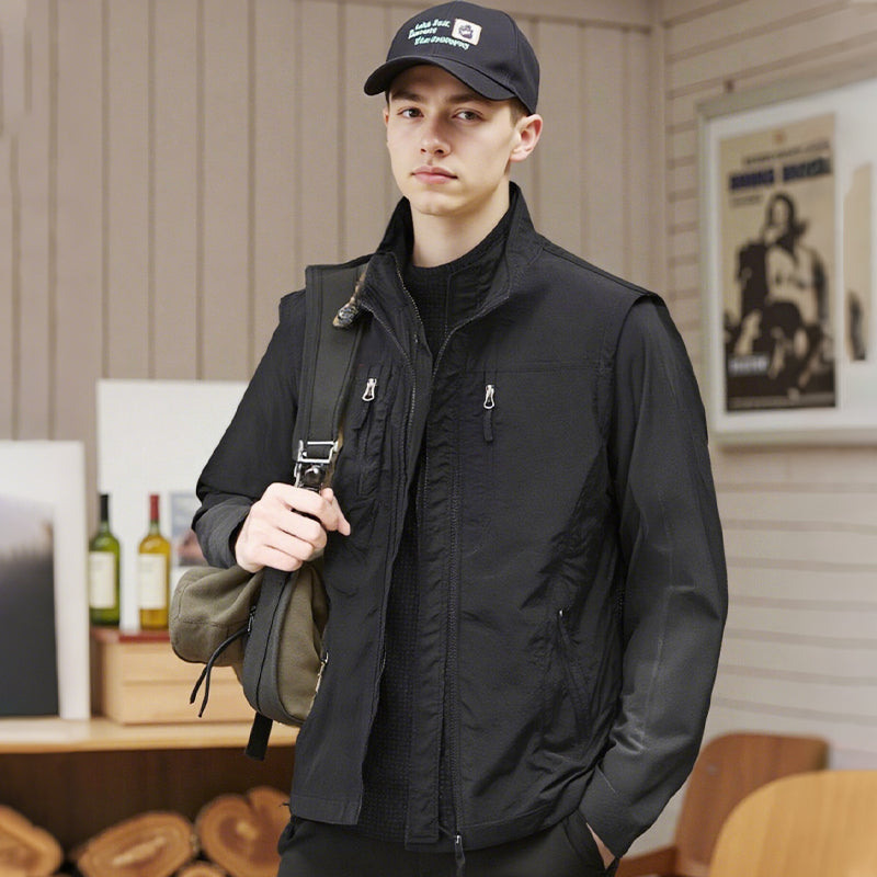 ⏰Zeitlich begrenzter Verkauf – 49 % RABATT🔥🧥 Herren Oversized Ärmellose Westenjacke mit Taschen