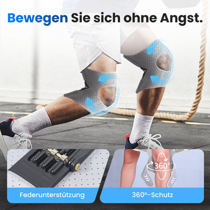 Verstellbare Kniebandage mit Klettverschluss und Federn