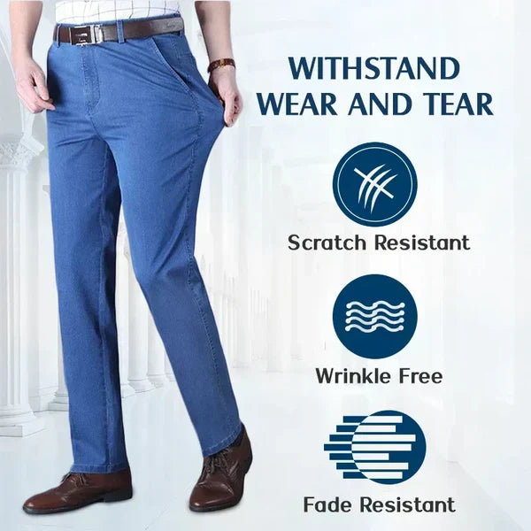 🔥Herren Jeans mit hoher Taille und geradem Schnitt