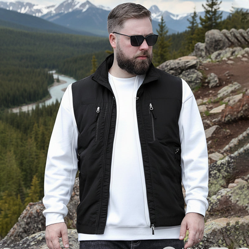⏰Zeitlich begrenzter Verkauf – 49 % RABATT🔥🧥 Herren Oversized Ärmellose Westenjacke mit Taschen