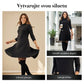 💝Novoroční akce 60% sleva💝Elegantní šaty s dlouhými rukávy a řaseným panelem