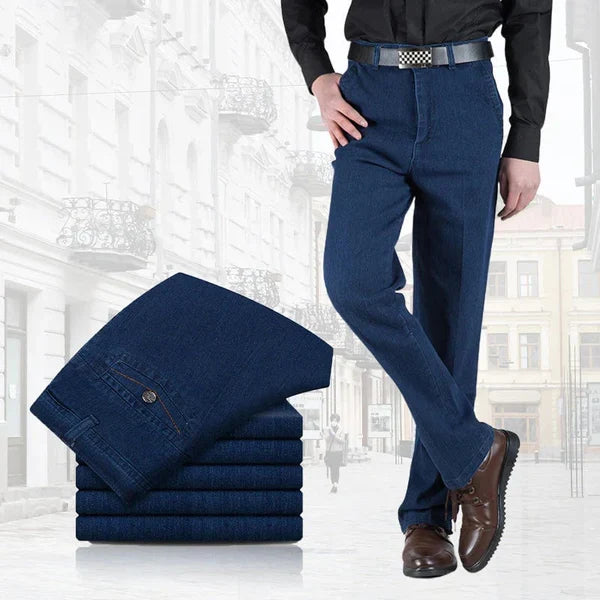 🔥Herren Jeans mit hoher Taille und geradem Schnitt