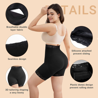 💞Časově omezená nabídka💞Krajka Steel Boned Butt Enhancer šortky Shapewear💃🏽