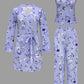 Comfy 3-Piece Pajama Set – Robe, Camisole & Long Pants