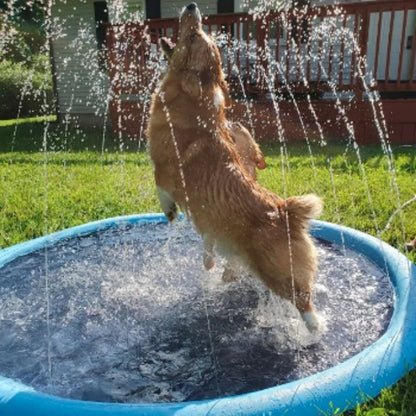 💦Skládací podložka pro venkovní bazén a zavlažovač🐕