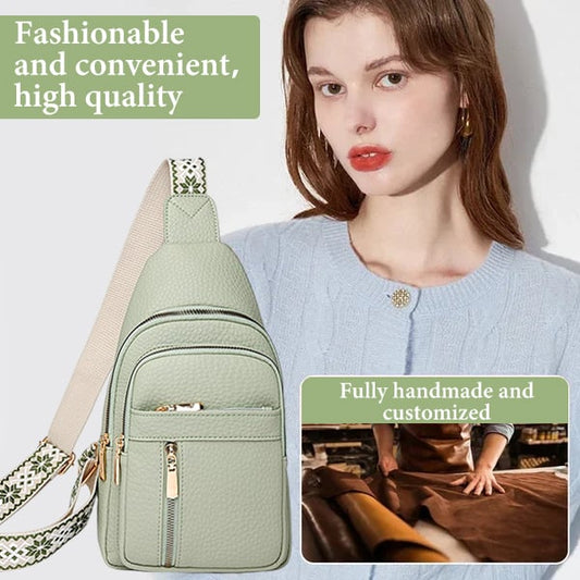 Dámská vintage taška na hrudník z PU kůže