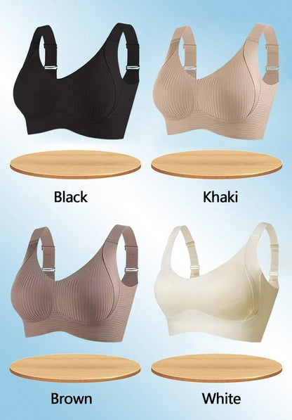 🔥 50% Rabatt für begrenzte Zeit💕Gerippter Push-up-BH für Frauen, verstellbar, kabellos