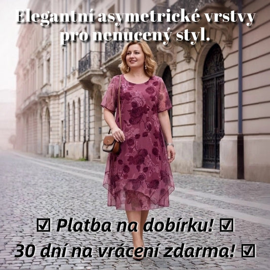 ❤️ Dámské elegantní ležérní lehké šaty s potiskem