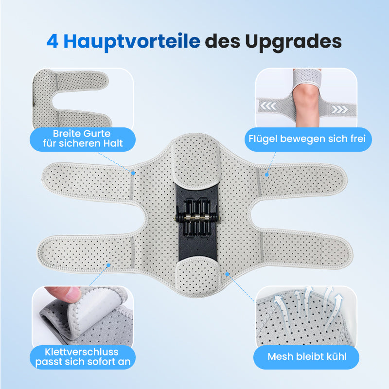 Verstellbare Kniebandage mit Klettverschluss und Federn