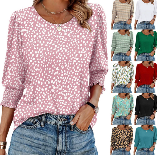 🌞Sedm čtvrtin rukávů každodenní dámský top