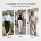🌿✨ Dámské kalhoty s elastickým pasem z bavlny a lnu – 6 barev | S–2XL | Prodyšné | Volný střih | Letní kalhoty na každodenní n