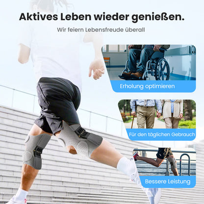 Verstellbare Kniebandage mit Klettverschluss und Federn