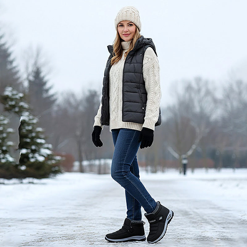 Gefütterte Winter-Sneaker mit Klettverschluss