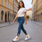 👡 Dámské Módní Prodyšné Sandály na Klínku se Zippem na Boku ✨