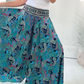 👗Elastické kalhoty v pase s etnickým potiskem