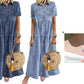 👗✨Dámské vintage džínové maxi šaty – bezstarostná každodenní elegance🔥