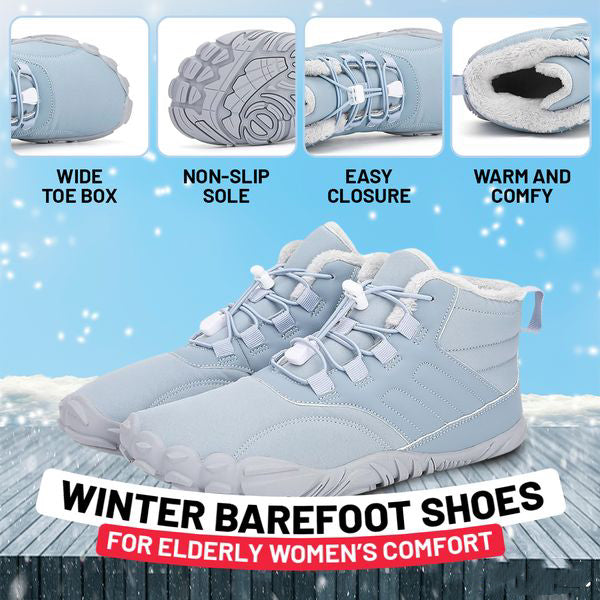 Unisex-Barfußschuhe mit Fleece-Innenfutter und Schnürung