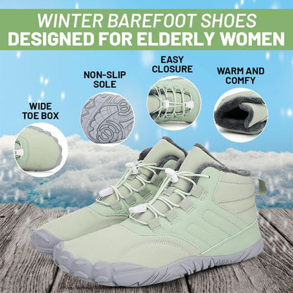 Unisex-Barfußschuhe mit Fleece-Innenfutter und Schnürung