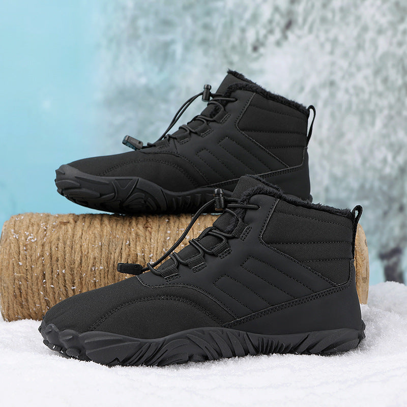 Unisex-Barfußschuhe mit Fleece-Innenfutter und Schnürung