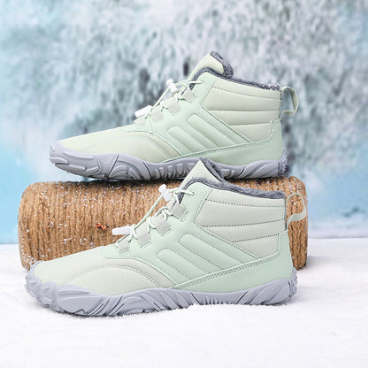 Unisex-Barfußschuhe mit Fleece-Innenfutter und Schnürung