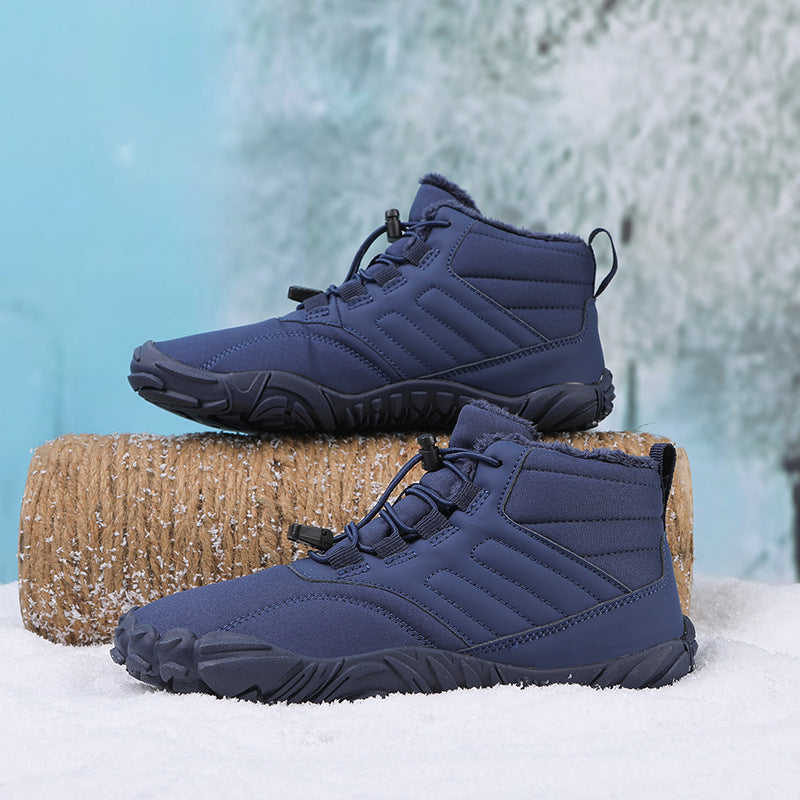 Unisex-Barfußschuhe mit Fleece-Innenfutter und Schnürung