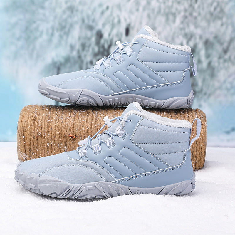 Unisex-Barfußschuhe mit Fleece-Innenfutter und Schnürung
