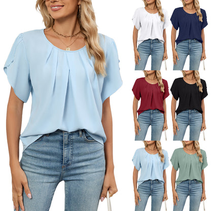 🌺Elegantní top s květinovými rukávy | Volný střih✨