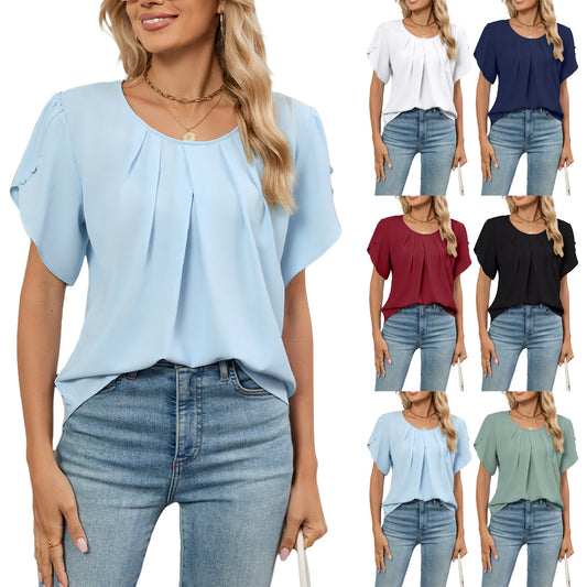 🌺Elegantní top s květinovými rukávy | Volný střih✨